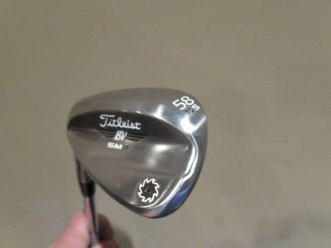 CLEAN LEFT HAND TITLEIST VOKEY SM7 CHROME 58* SAND WEDGE S GRIND FREE SHIPPING