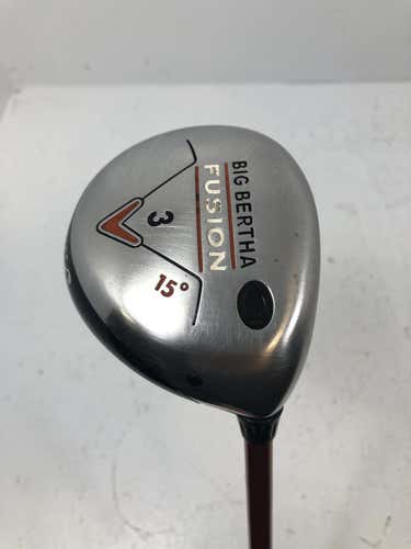 Used Callaway Big Bertha Fusion 3 Wood Graphite Stiff Golf Fairway Woods