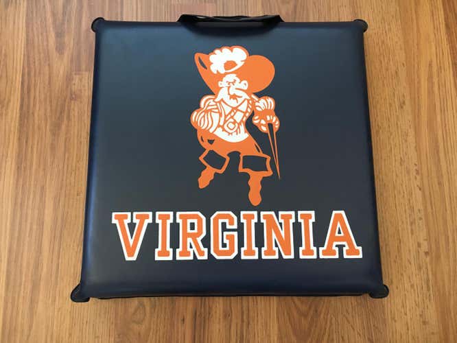 Virginia Cavaliers NCAA SUPER VINTAGE Blue 1980s OLD LOGO Fan Cave Seat Cushion!