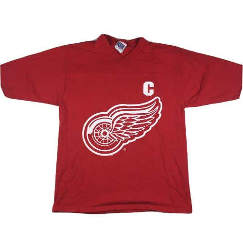 VTG Detroit Red Wings Steve Yzerman Jersey T-Shirt #19 NHL Hockey Sz Large