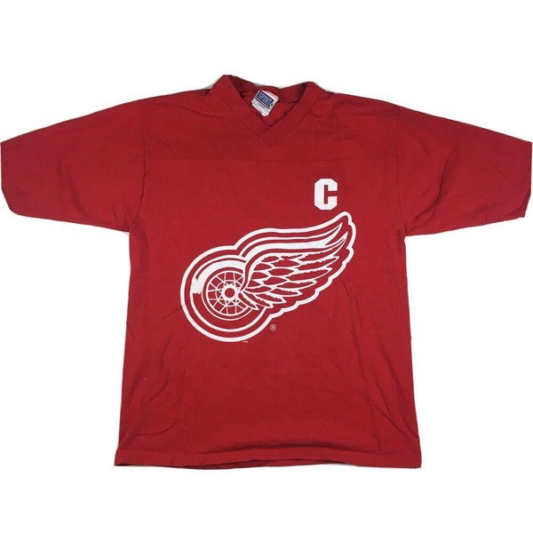 VTG Detroit Red Wings Steve Yzerman Jersey T-Shirt #19 NHL Hockey Sz Large