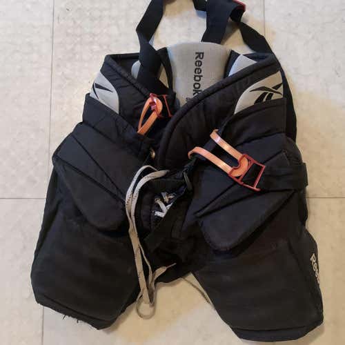 Black Used Medium Reebok 9K  Hockey Goalie Pants