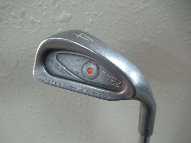 PING EYE 2   4 IRON ORANGE DOT FACTORY ZZ LITE STEEL STIFF FLEX FACTORY DYLAGRIP