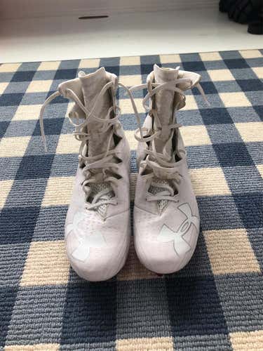 White Men's Turf Cleats High Top