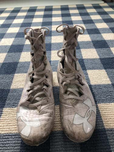 White Men's Turf Cleats High Top