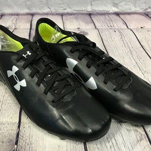 Under Armour Speedform CRM Leather FG Soccer Cleats Black Graphite US 6.5 UK 6