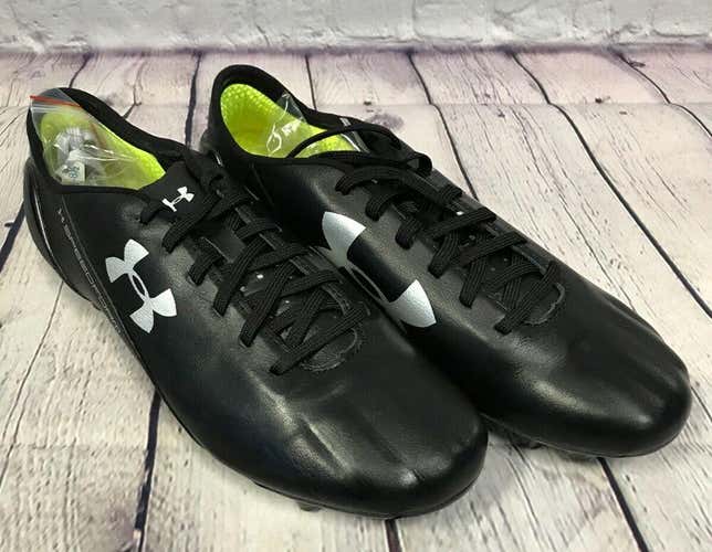 Under Armour Speedform CRM Leather FG Soccer Cleats Black - Size 6.5 - MSRP $220