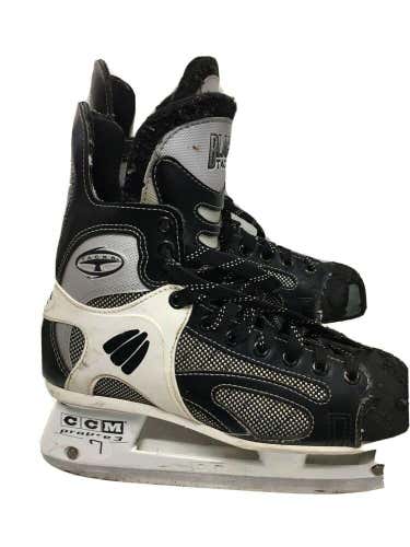 Adult Senior Size 7 CCM BLACK TACKS ICE HOCKEY SKATES
