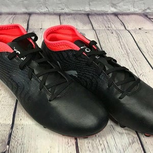 NEW Puma ONE 18.4 FG Jr Soccer Cleat Shoes Color Black Silver Red Size 5.5c NIB
