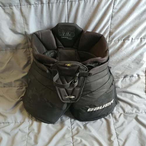 Black Intermediate Used Large Bauer Supreme S190 Hockey Goalie Pants