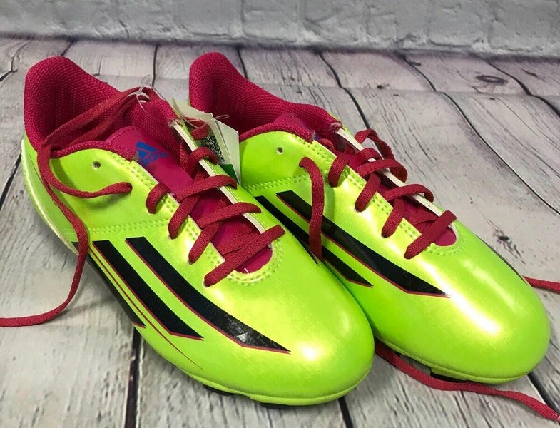 NEW Adidas F5 TRX FG J Soccer Cleat Shoes Color Yellow Black Violet Pink Size 2