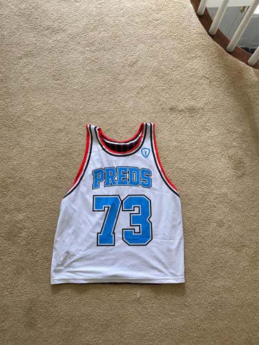 Black Men's Large Adrenaline Jersey Predators Lacrosse Club Bulls Replica