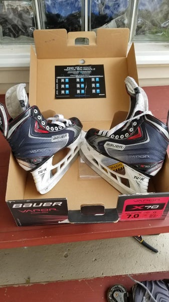 Sr Bauer Vapor X70 Skates w/Speedplates D&R (Regular) Size 7 Used 1 month