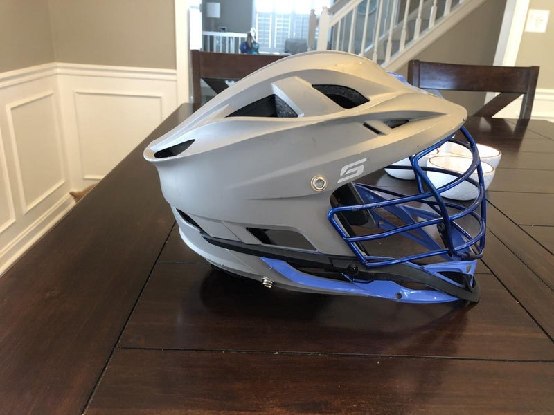 Used Adult Cascade S Helmet matte grey with blue face mask