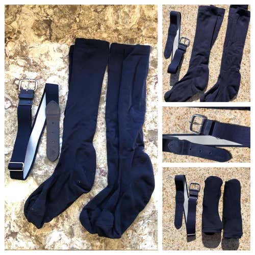 Youth Navy Blue Adidas Belt & Matching Socks
