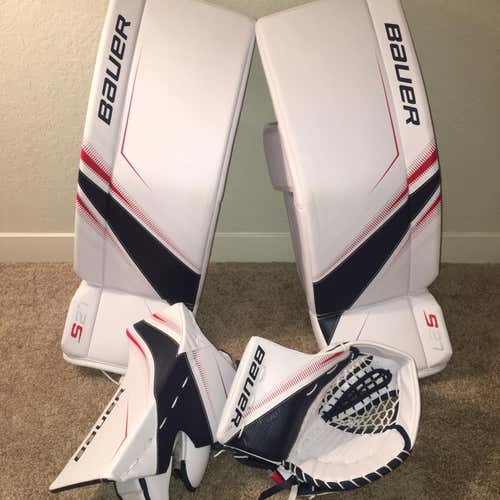 White New 34" Regular Supreme S27  Goalie Full Set