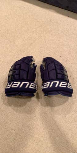 Blue Used Bauer Nexus Pro 13"  Gloves