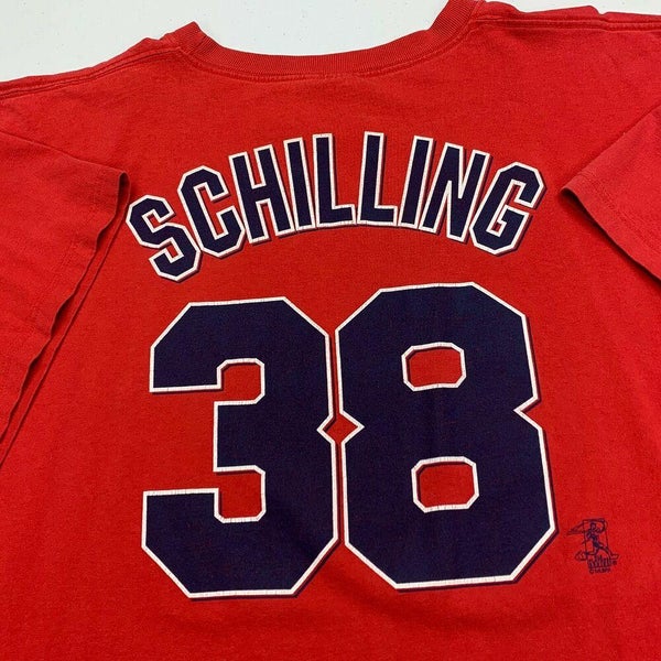 Curt Schilling Boston Red Sox T Shirt Mens Adult XXL Red Majestic MLB  Baseball