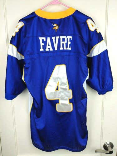 Minnesota Vikings Brett Favre #4 Sewn Reebok Purple NFL Jersey Adult Size: 52