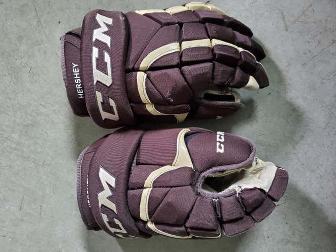Hershey Bears Brown CCM  Gloves 14" Pro Stock