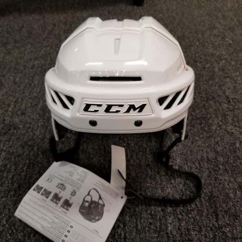 White New Medium CCM Fitlite 3DS Helmet