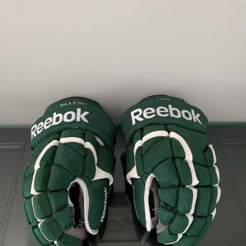 Green Used Reebok 14" Pro Stock Gloves