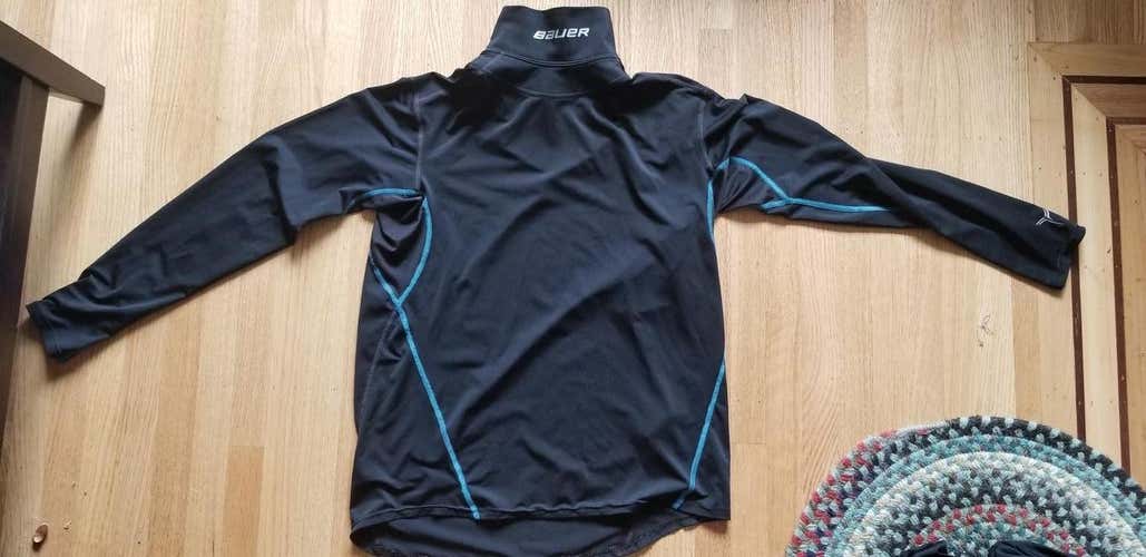 Black Used Senior Bauer Kevlar long sleeved shirt - Small