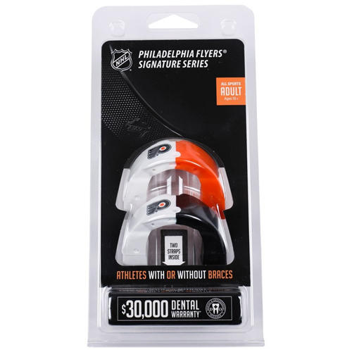 NEW! Philadelphia Flyers Tapout Mouth Guards, Adult 2/PACK with Optional Strap