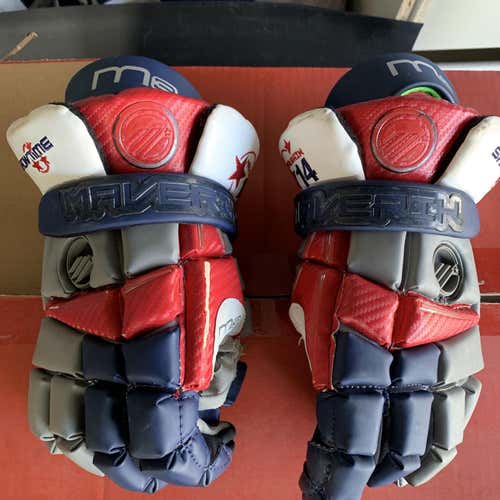 Used Maverik 13" Lacrosse Gloves