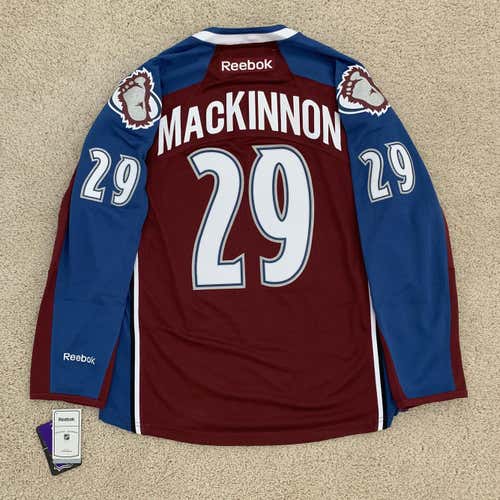 NEW! Authentic Nathan Mackinnon Colorado Avalanche Reebok Premier Home Jersey Men's Size Medium
