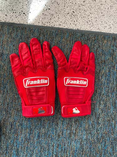 Red New Large Franklin CFX PRO Chrome Batting Gloves