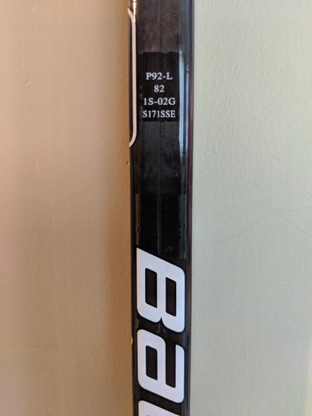 Bauer Supreme 1S Hockey Stick Lefty P92 82 Flex Senior D1 ProStock
