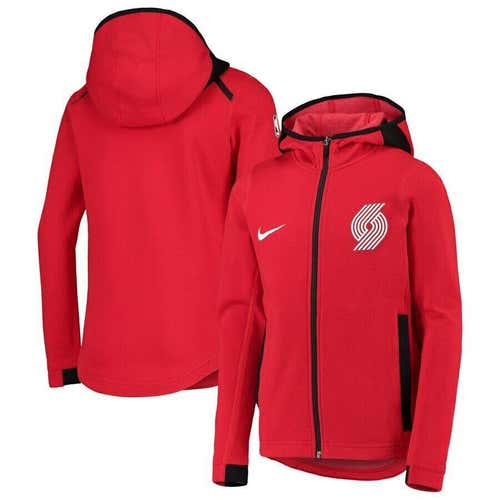 new youth XL NBA nike portland trail blazers showtime zip up hoodie