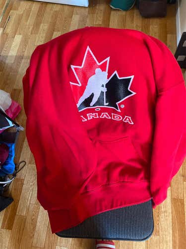 Red CANADA Hockey  Men's XL Hoodie