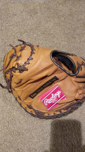 Brown New High School/College Rawlings Right Handed Catcher's Gold Glove Baseball Glove 32.5"