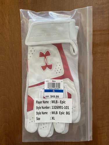 New Under Armour Epic Pro Issue Batting Gloves (XL)