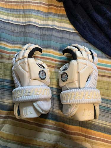 White New Warrior Lacrosse Gloves 12"