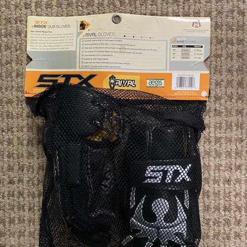 Black New Player STX 13" Lacrosse Gloves