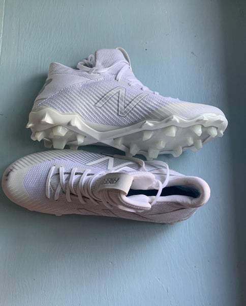 White Unisex Molded Cleats High Top