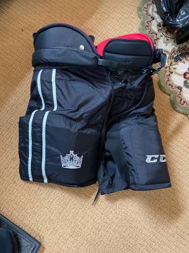 Black Used Large CCM HP45 Pro Stock Hockey Pants