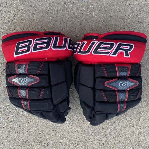 Black Used Bauer 4 Roll 11"  Gloves