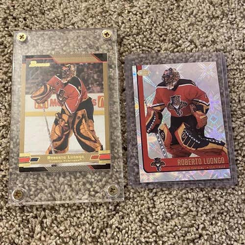 LIKE NEW: 2 ROBERTO LUONGO Trading Cards (FLORIDA PANTHERS)