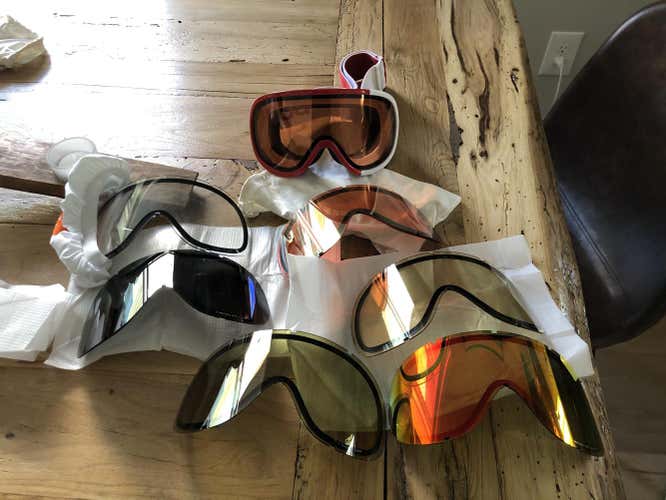 Used POC Retina BIG Ski Goggles w/ 7 NEW lenses