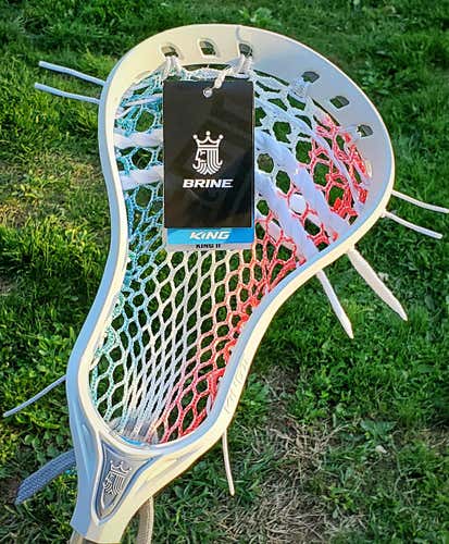 New Brine King 2 Strung Lacrosse Head w/ ECD Lacrosse Hero 2.0 Zone Fade LE Mesh-NO TRADES