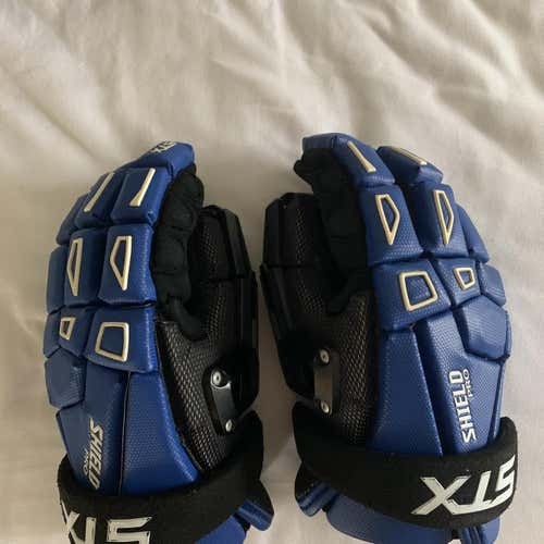 Blue Used STX Shield Pro 13" Goalie Gloves