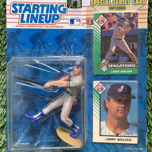 Vintage 90s Larry Walker Mlb Baseball Starting Lineup Montreal Expos New