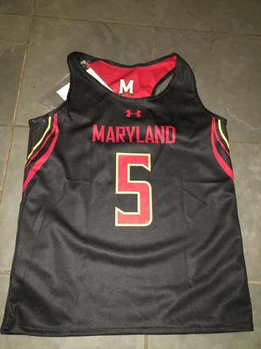 New Under Armour Maryland Terps Womens Lacrosse Reversible Jersey #5 SM