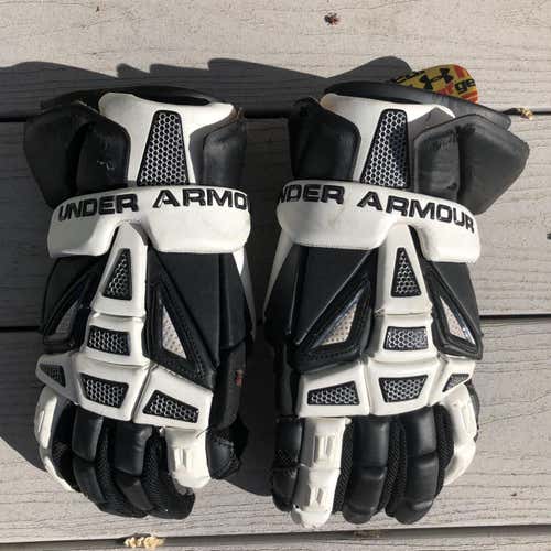 Black Used Under Armour 13" Lacrosse Gloves