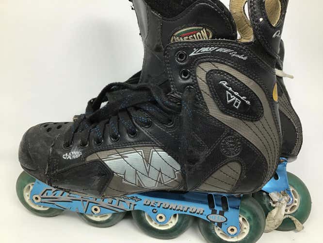 Mission Proto Vi Inline Hockey Skates - Senior's Size 9 D - Used - Classic Roller Hockey Blades!