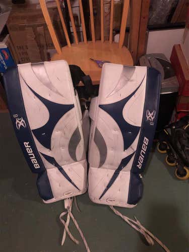 Blue Used 28" Bauer  Goalie Leg Pads